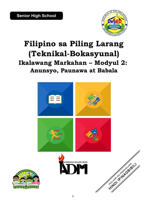 anunsyo kahulugan at halimbawa|Filipino sa Piling Larang.